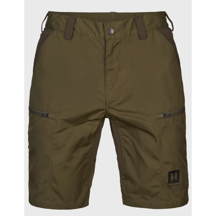 Harkila Fjell Shorts Dunkeloliv Weidengrün Starke Sommershorts