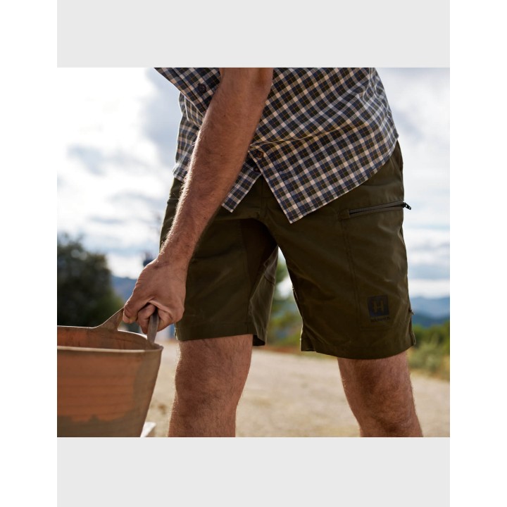 Harkila Fjell Short Olive foncée Vert saule short d'été solide