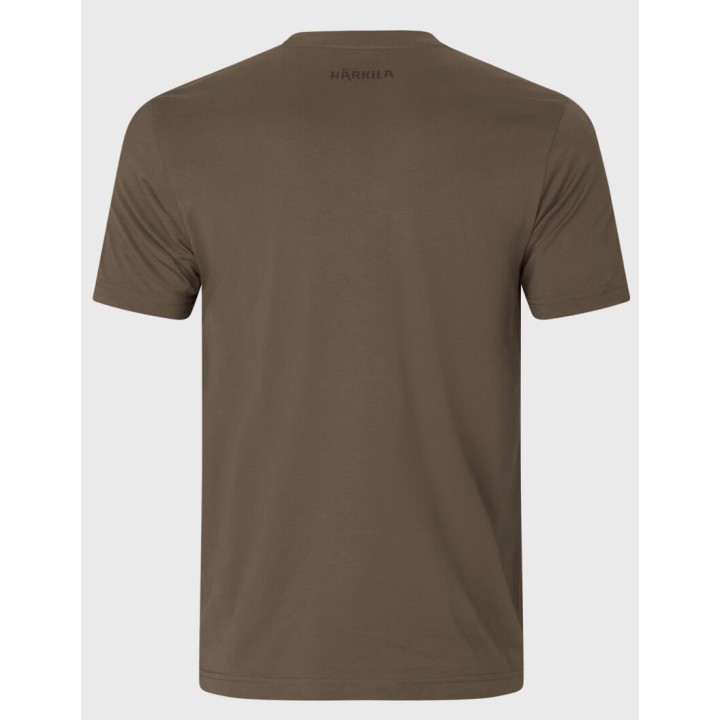 Harkila H Logo major brown summer t-shirt 100% cotton