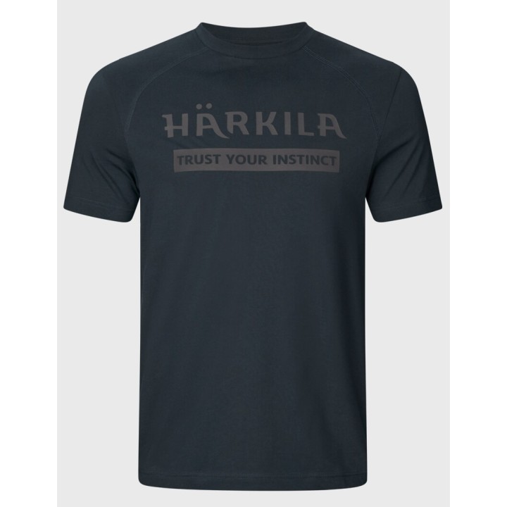 Harkila Logo marine foncé - T-shirt d'été 100% coton