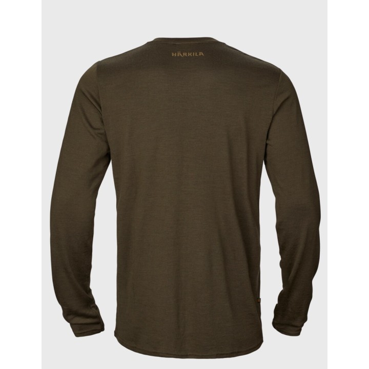 Härkila Game LS Hirsch Weide grün Stier Hemd 80% Wolle