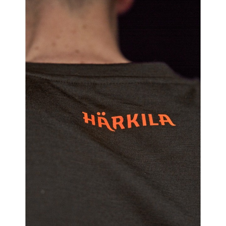 Härkila Game LS Wildboar shadow коричневая рубашка 80% шерсть