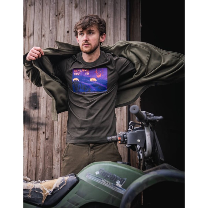 Seeland Thermal pine green summer shirt 60% cotton