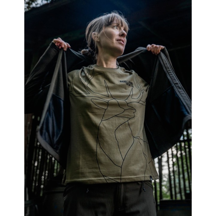 Seeland Deer On Line W military olive chemise d'été pour femme 60% coton