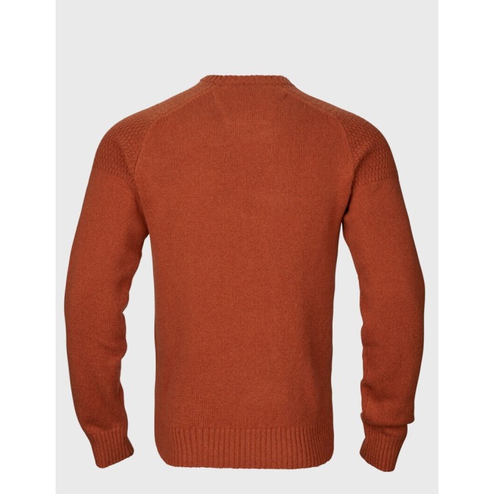 Harkila Vincent Merino V-Neck Pullover Bombay brown 100% wełna