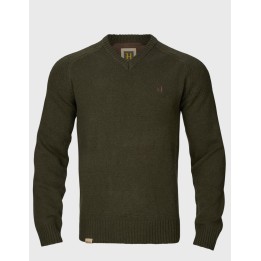 Harkila Vincent Merino pulóver s výstrihom do V Rosin 100% vlna