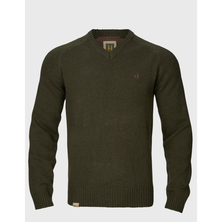 Harkila Vincent Merino V-Neck Pullover Rosin 100% Wolle