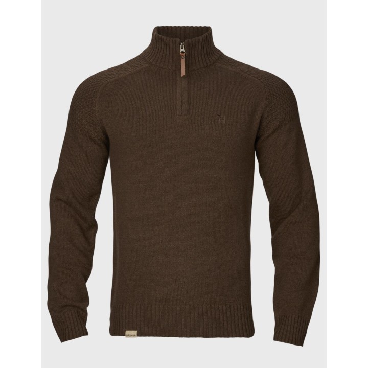 Harkila Vincent Merino Half Zip Pullover Demitasse brown sweter 100% wełna