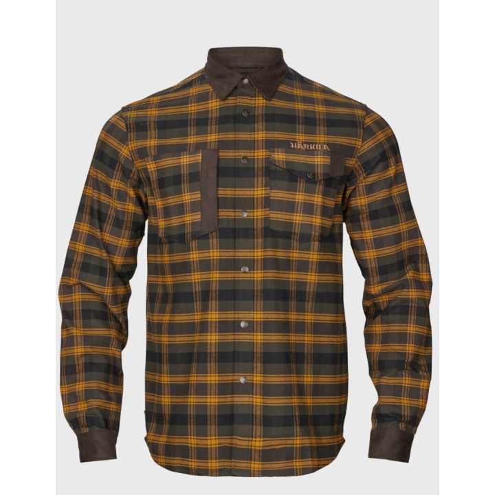 Harkila Aivak L/S košile buckthorn brown - silná bavlněná košile