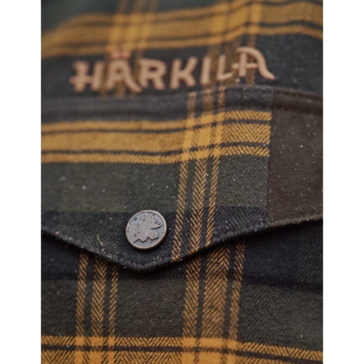Harkila Aivak L/S Hemd Sanddorn braun - dickes Baumwollhemd