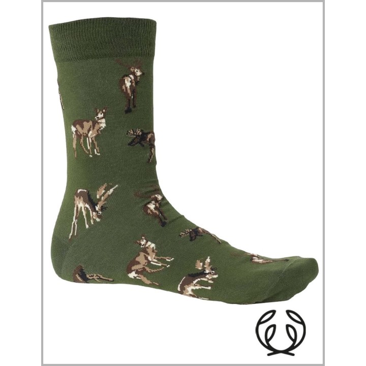 Chevalier Pomeroy rifle green Deer skarpetki z jeleniem