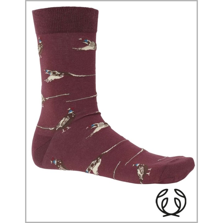 Chaussettes Chevalier Pomeroy rouge Faisan
