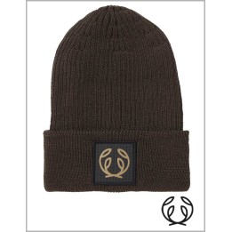 Chevalier Symbol Beanie kožená hnedá pletená čiapka