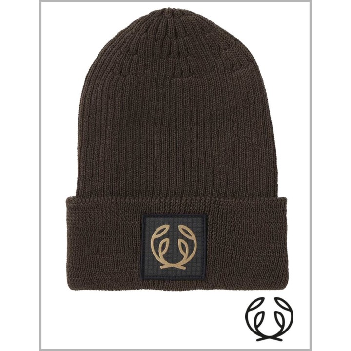 Chevalier Symbol Beanie kožená hnědá pletená čepice