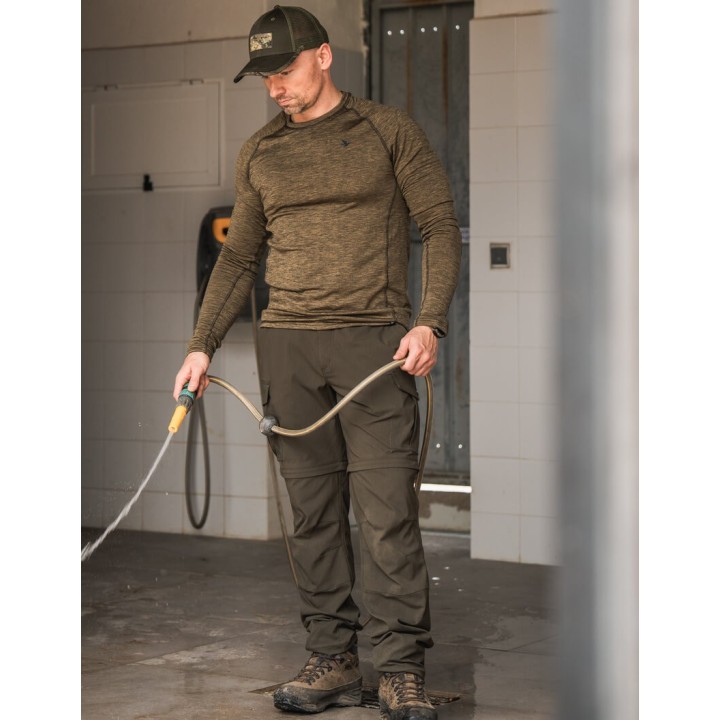 T-shirt technique Seeland Peak olive mélangé militaire