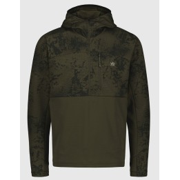 Alaska Active Hunter Ms Hoodie Night Green Blur тонкая толстовка