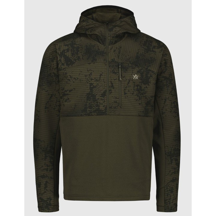 Alaska Active Hunter Ms Hoodie Night Green Blur тонкая толстовка