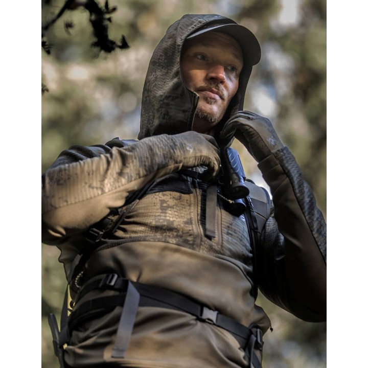 Alaska Active Hunter Ms Hoodie Night Green Blur тонкая толстовка
