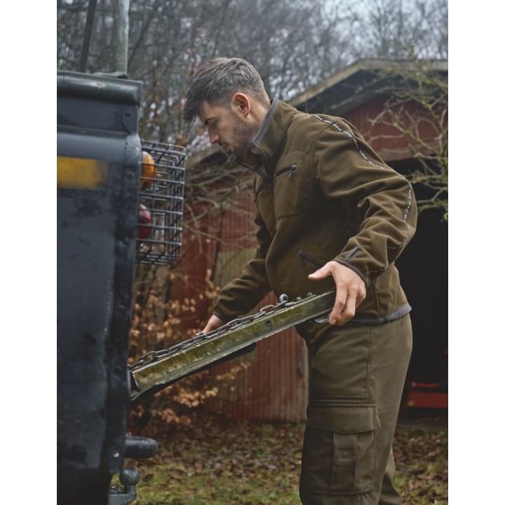 Harkila Kamko Dark antique bronze Willow green двусторонняя куртка из флиса с мембраной Gore-Tex