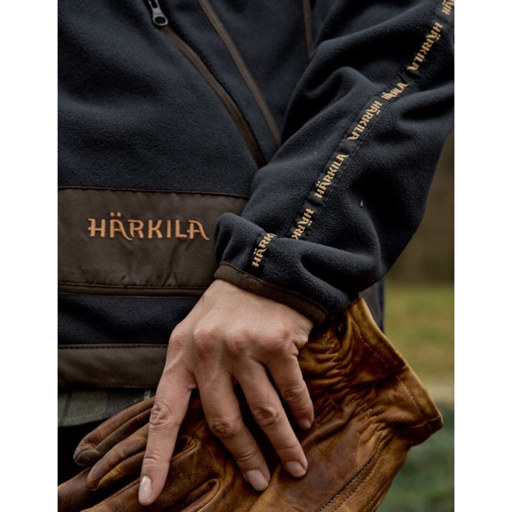 Harkila Kamko Fleece Women Willow Green Deep Well Purple Polar Reversible Windstopper®