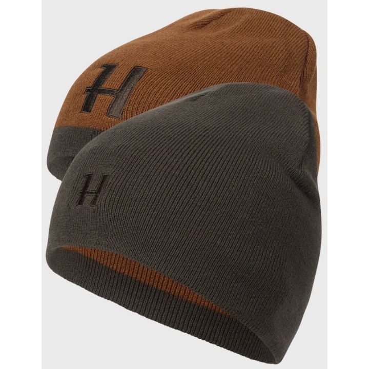 Harkila Reversible Beanie kétoldalas sapka árnyékbarna rusztikus agyag