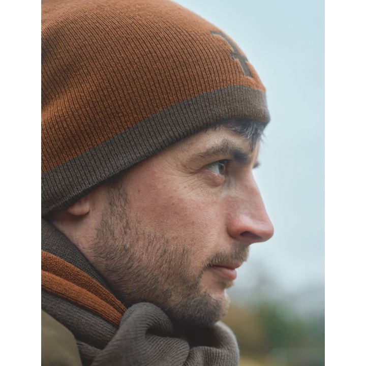 Harkila Reversible Beanie kétoldalas sapka árnyékbarna rusztikus agyag