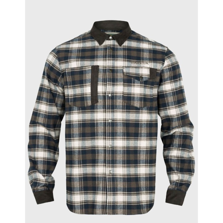 Harkila Aivak L/S shirt turkish coffee košile z husté bavlny