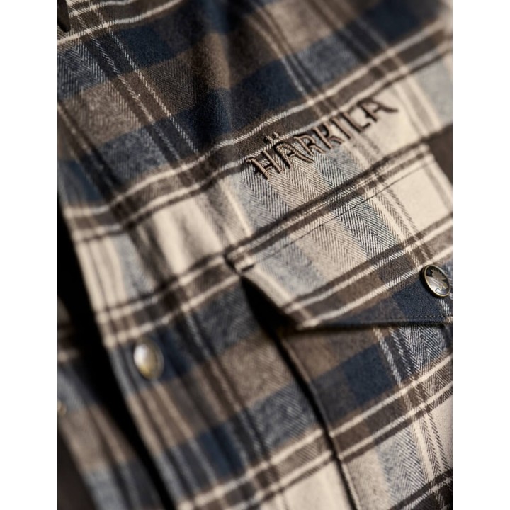Harkila Aivak L/S shirt turkish coffee thick cotton shirt