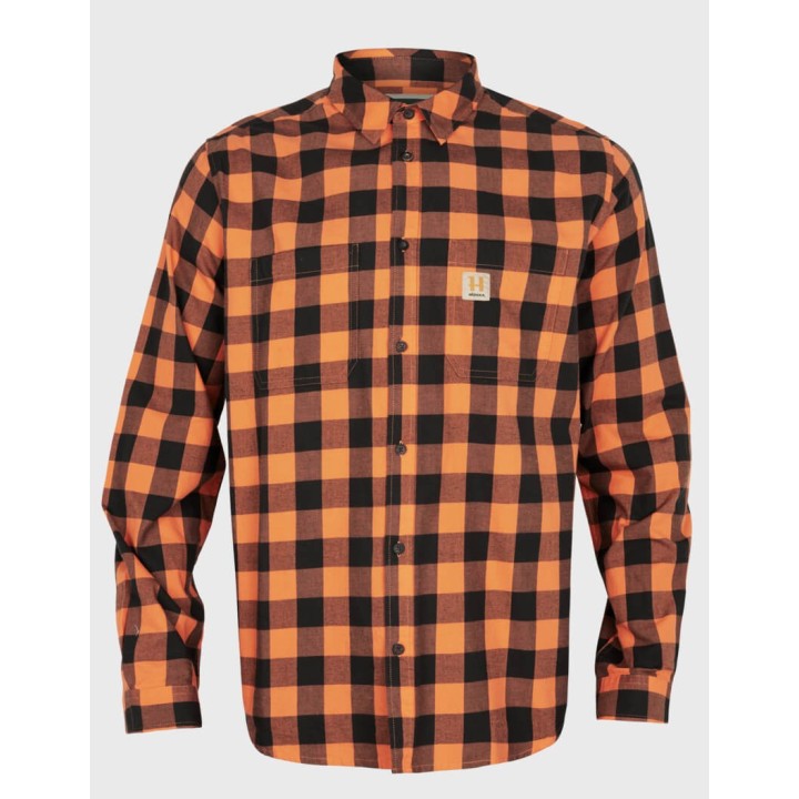 Harkila Scandinavian mandarin check shirt, 100% cotton
