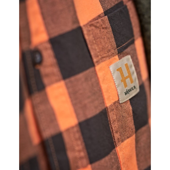 Harkila Scandinavian mandarin check shirt, 100% cotton
