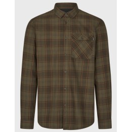 Glen Flannel pine green dark navy check koszula 100% bawełna
