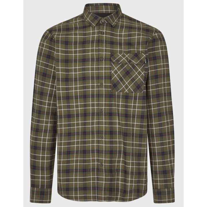 Glen Flannel grape leaf dark navy check koszula 100% bawełna