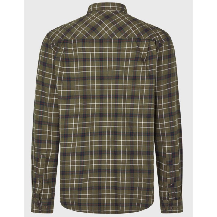 Glen Flannel grape leaf dark navy check koszula 100% bawełna