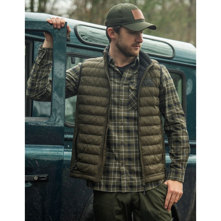 Glen Flannel grape leaf dark navy check koszula 100% bawełna