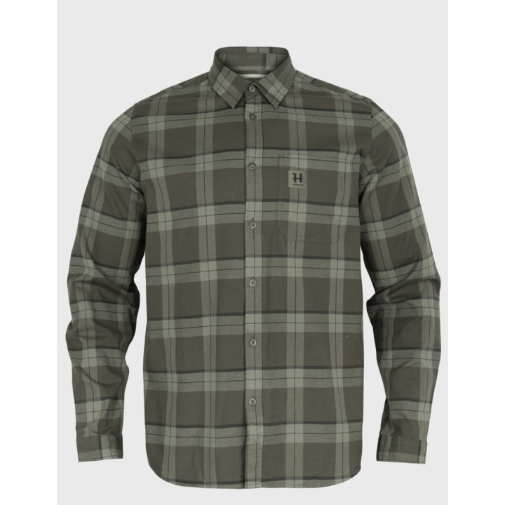 Harkila Fjell L/S зеленая клетчатая рубашка 97% хлопок