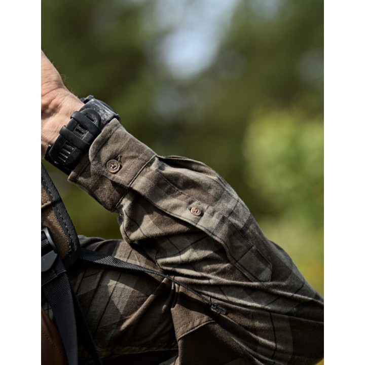 Harkila Fjell L/S зеленая клетчатая рубашка 97% хлопок