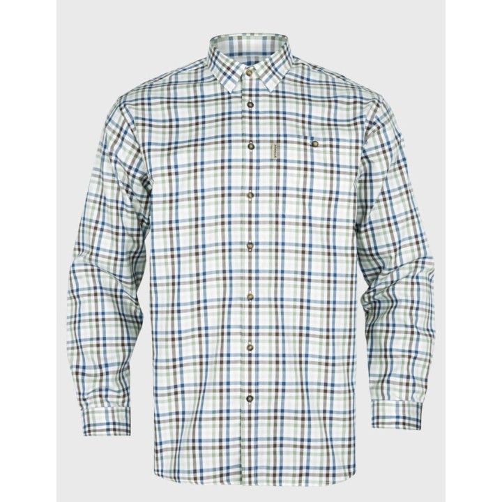 Harkila Milford sea blue košile 100 % bavlna, snadno žehlitelná