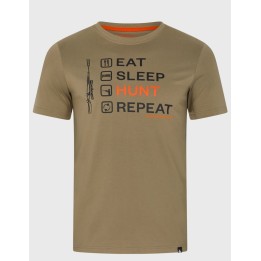 Seeland Cross letter covert green summer shirt 60% cotton