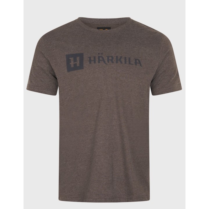 Harkila Identity braun melange T-Shirt 50 % Baumwolle 50 % Polyester