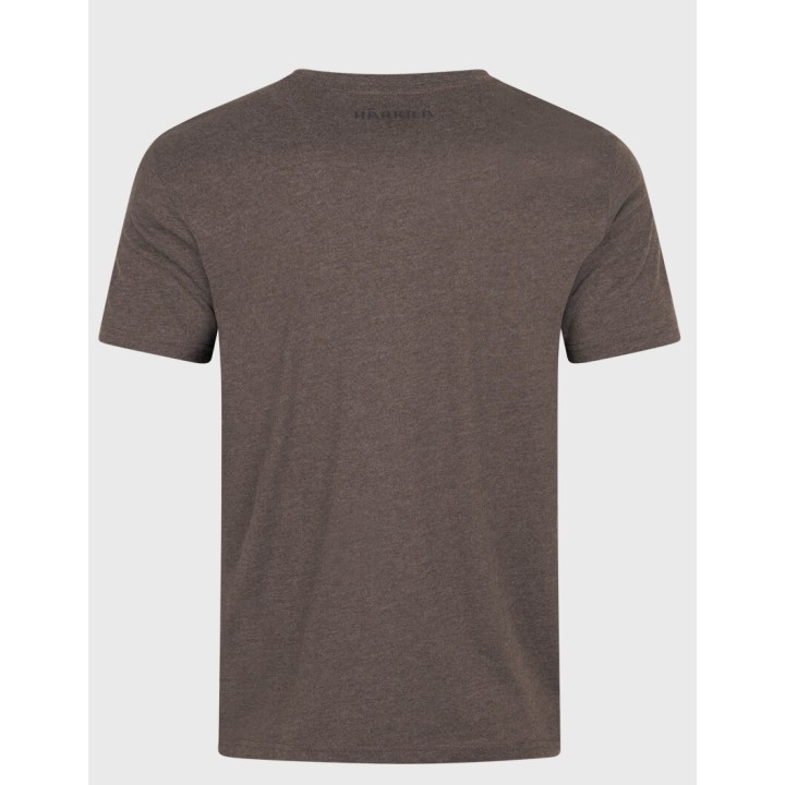 Harkila Identity braun melange T-Shirt 50 % Baumwolle 50 % Polyester