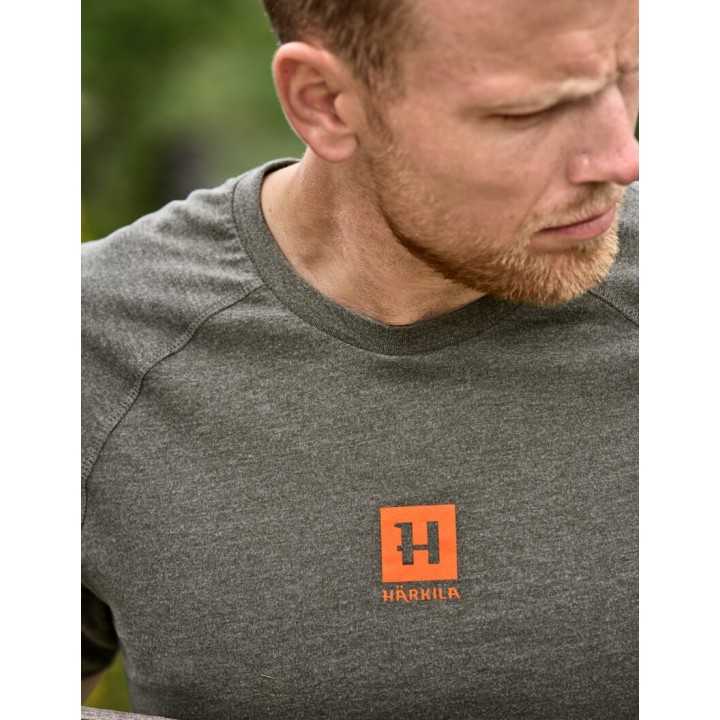 Tričko Harkila Instinct zelená melange 50 % bavlna, 50 % polyester