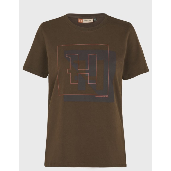 Harkila H Logo W willow green chemise femme 100 % coton