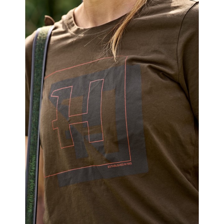 Harkila H Logo W willow green chemise femme 100 % coton