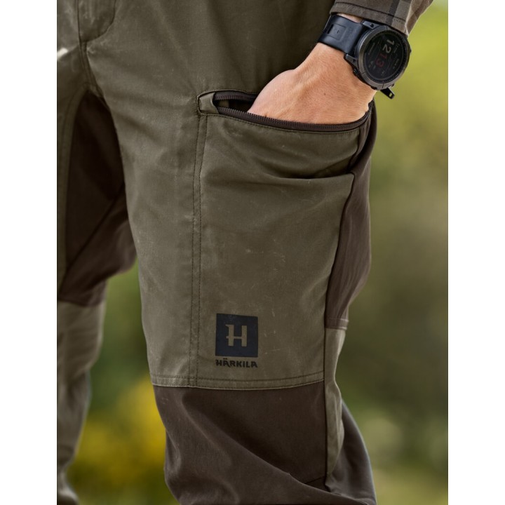 Harkila Fjell Grape Leaf Willow Green robuste Sommerhose