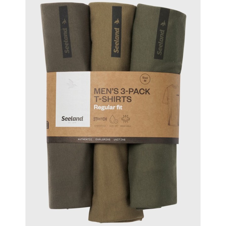 Seeland 3 packs de t-shirts 50 % coton 50 % polyester