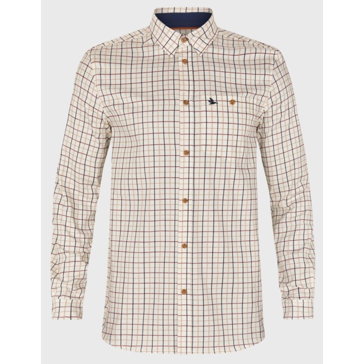 Seeland Oxford classic blue merlot check koszula 97% bawełna