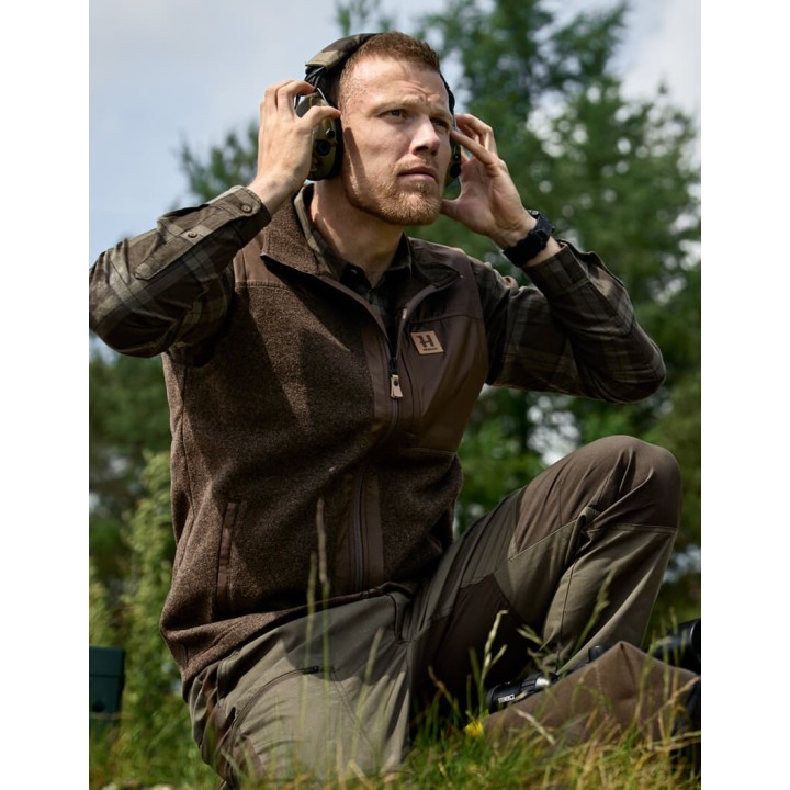 Harkila Kalix Fleece Dark Earth Warm Vest