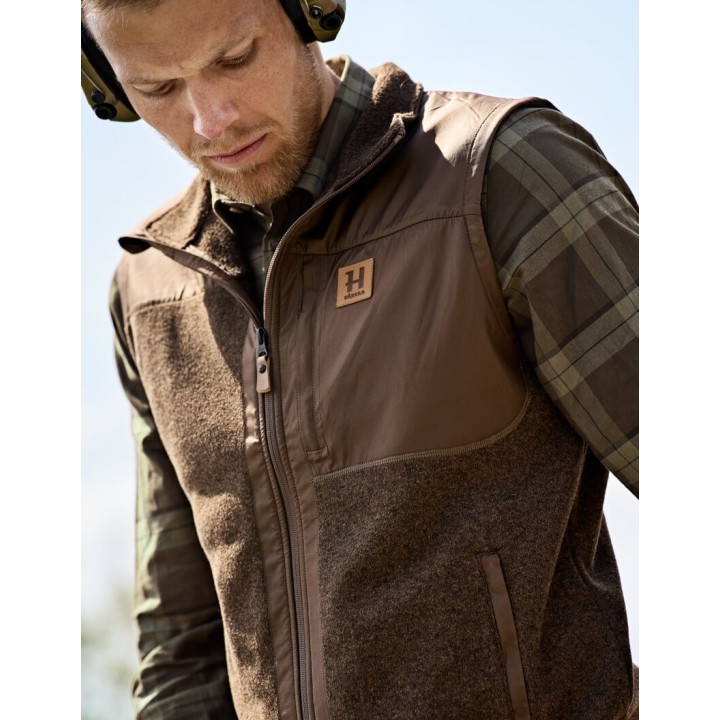 Harkila Kalix Fleece Dark Earth Warm Vest