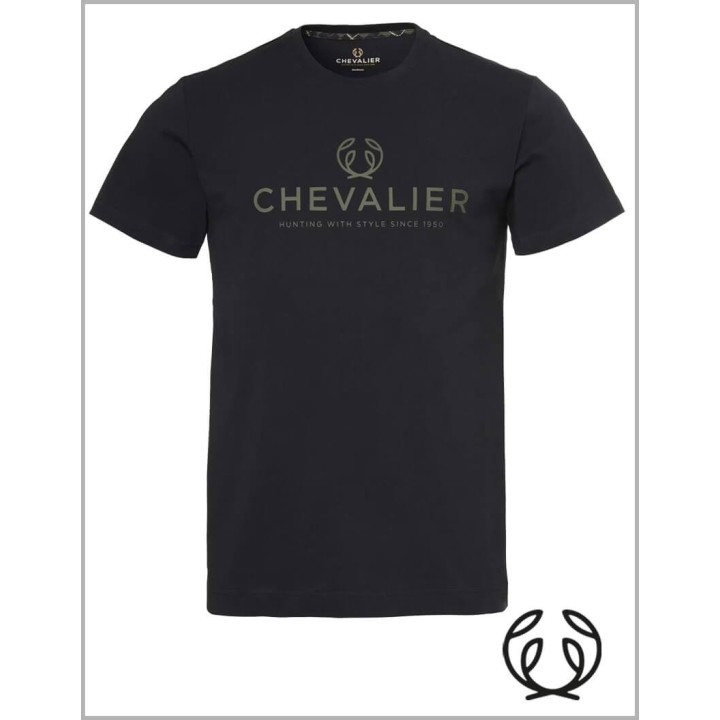 Tričko Chevalier Logo black night, 100 % bavlna