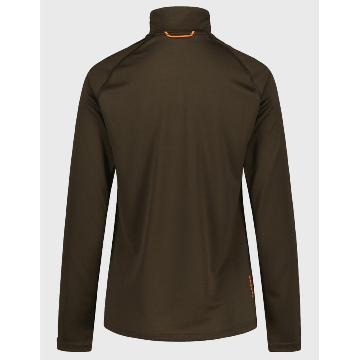 T-shirt technique Alaska CoolDry Ws Half Zip Brown pour femme